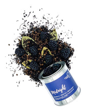 Load image into Gallery viewer, Theory Candle Co. Midnight Scented Soy Candle with Blackberries Black Tea Leaves and Black peppercorns
