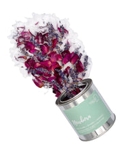 Load image into Gallery viewer, Theory Candle Co Scented Soy Candle with Baby Powder Small flower petals and lavender buds
